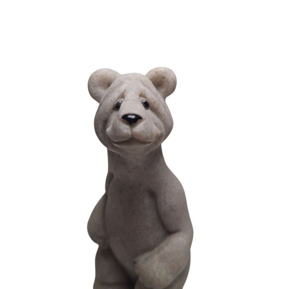 Quarry Critters Billy Bear 2000 Figurine Resin Stone Three Vintage Smile Sit - Picture 6 of 6